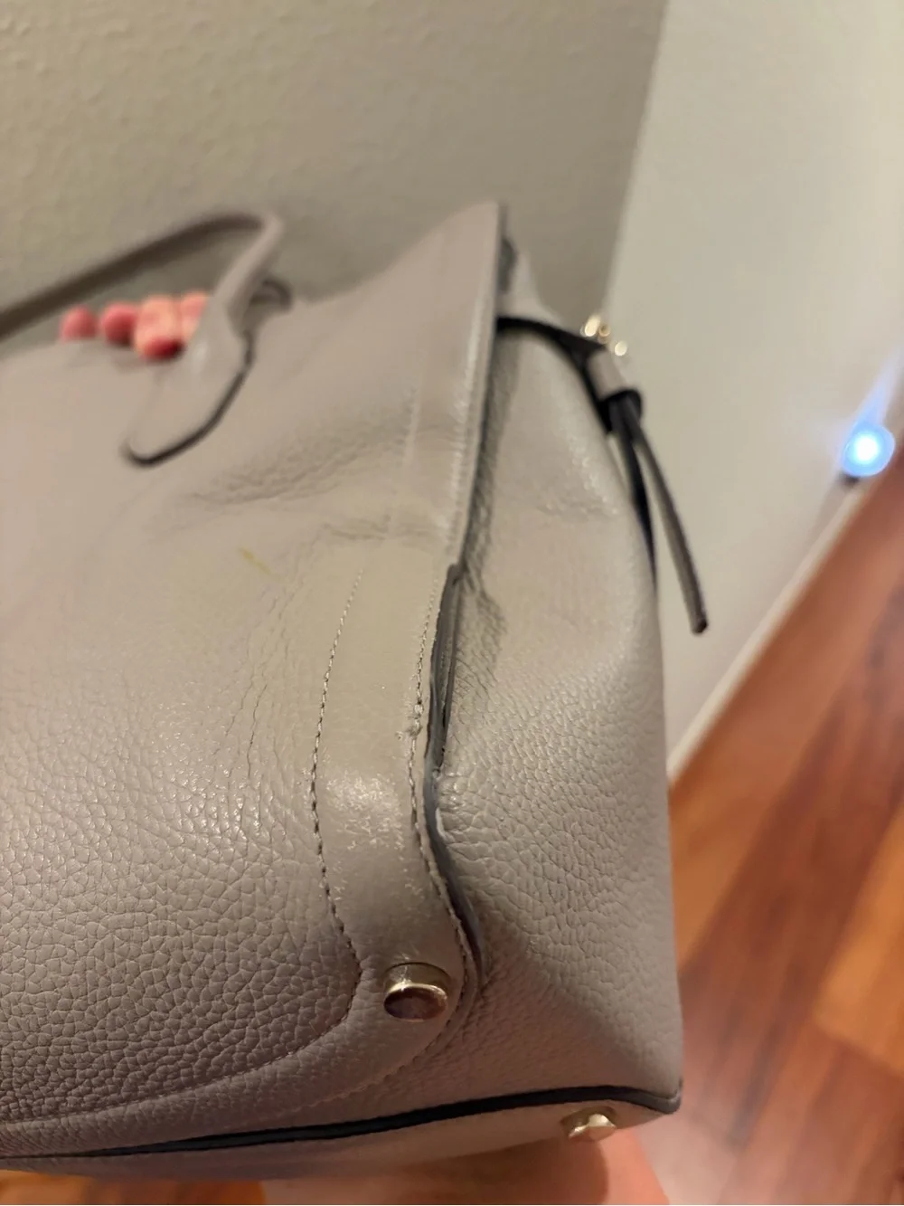 kate spade Warm Taupe Pebbled Leather Laptop Bag
